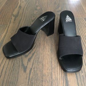 Black Sandal Heels, Size 7